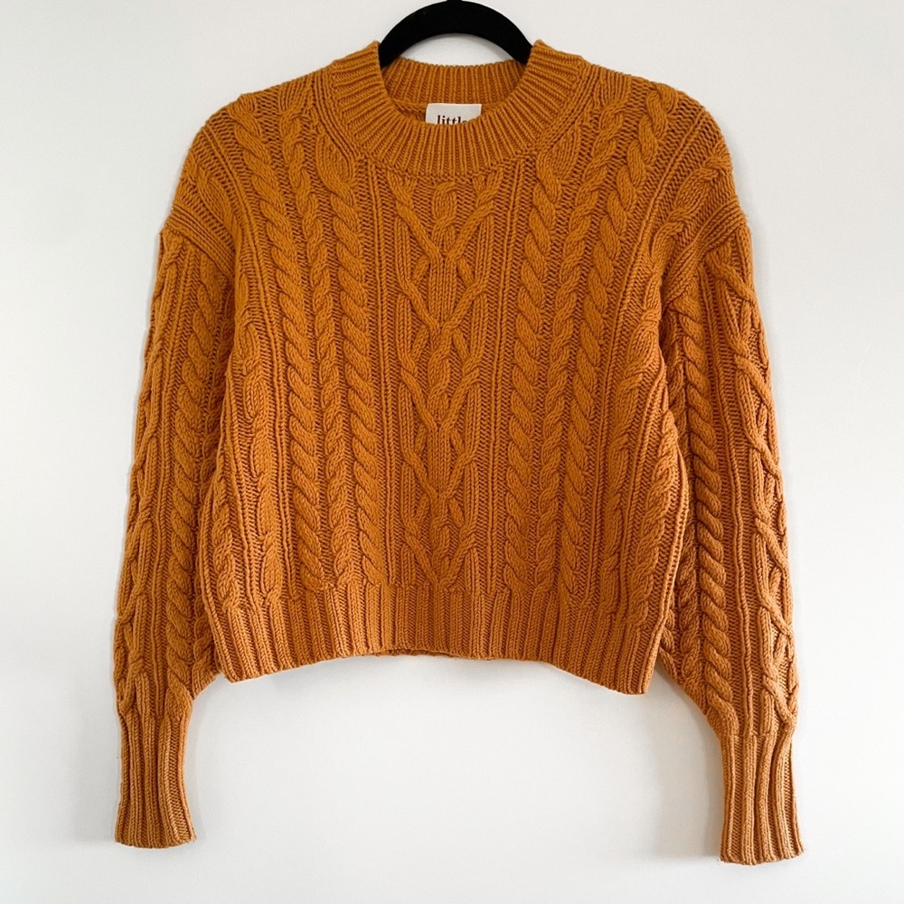 Little Moon Merino Wool Cable Knit Sweater